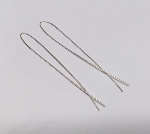 Judy Larson's Bali Style Earrings - , Contemporary Wire Jewelry, Stamping, Stamps, Butane Torch, Soldering, Solder, Drilling, Drill, Cut two 5” (127mm) pieces